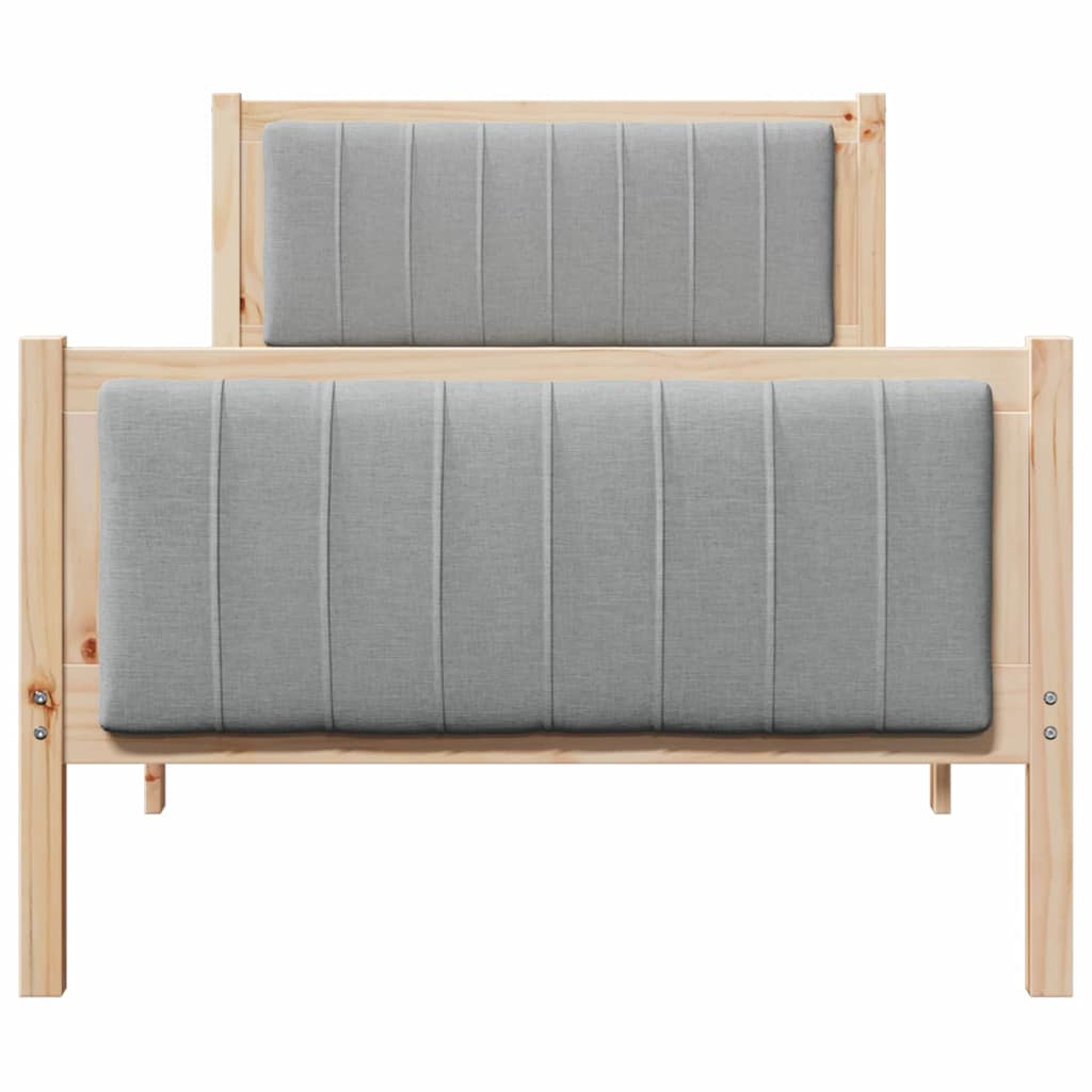 Struttura del Letto Marrone e grigio chiaro 90 x 200 cm | homemem39
