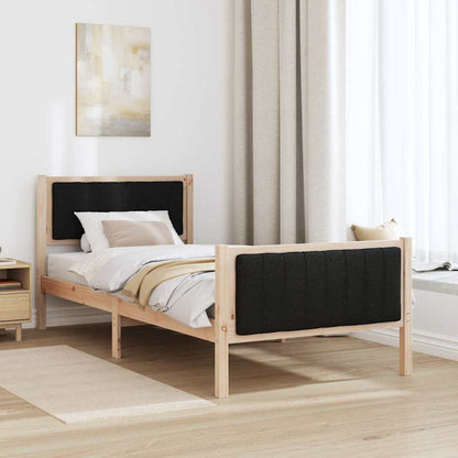 Struttura del Letto con testiera Marrone e nero 90 x 200 cm | homemem39