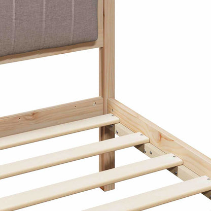 Struttura del Letto con testiera Marrone e taupe 90 x 200 cm | homemem39