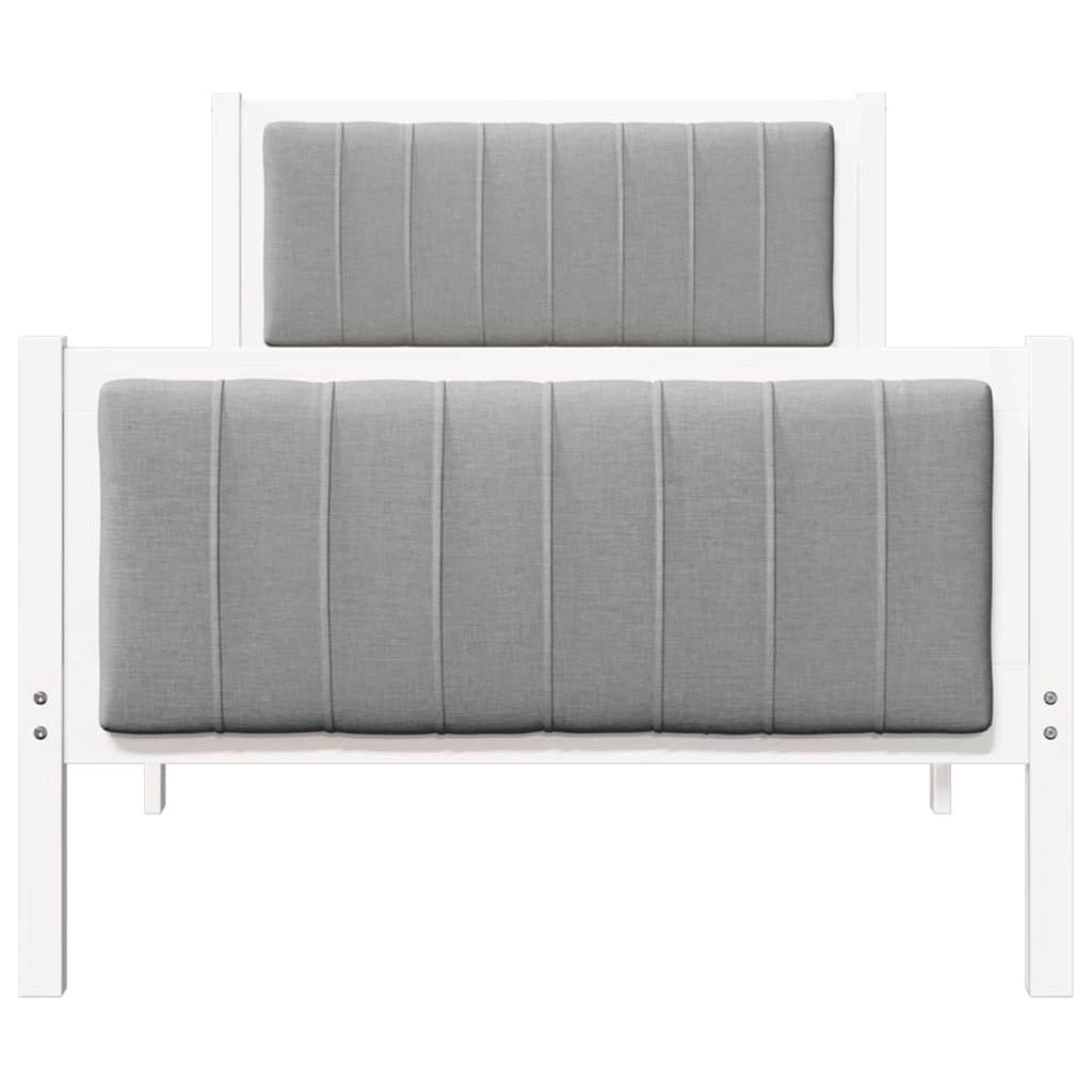 Struttura del Letto Bianco e grigio chiaro 90 x 200 cm | homemem39
