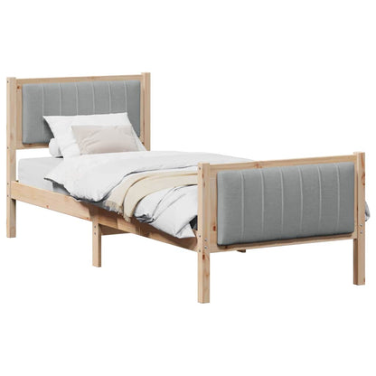 Struttura del Letto Marrone e grigio chiaro 80 x 200 cm | homemem39