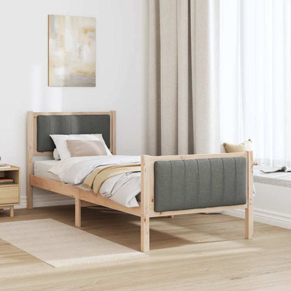 Struttura del Letto marrone e grigio scuro 80 x 200 cm | homemem39