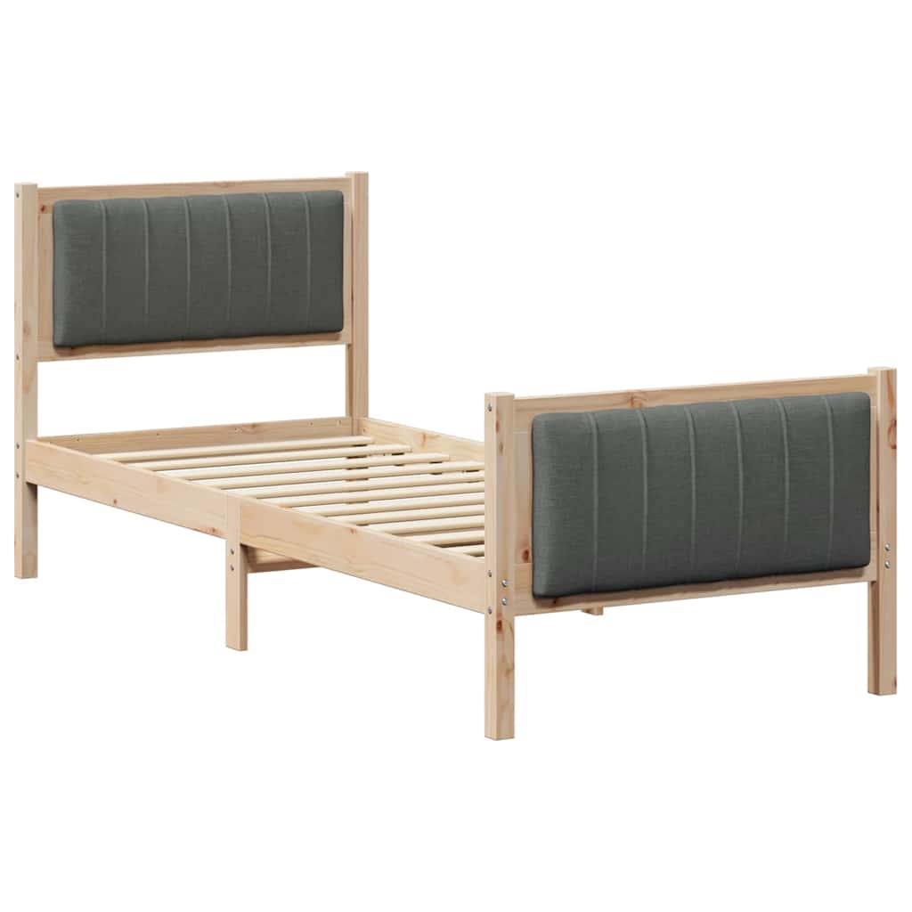 Struttura del Letto marrone e grigio scuro 80 x 200 cm | homemem39