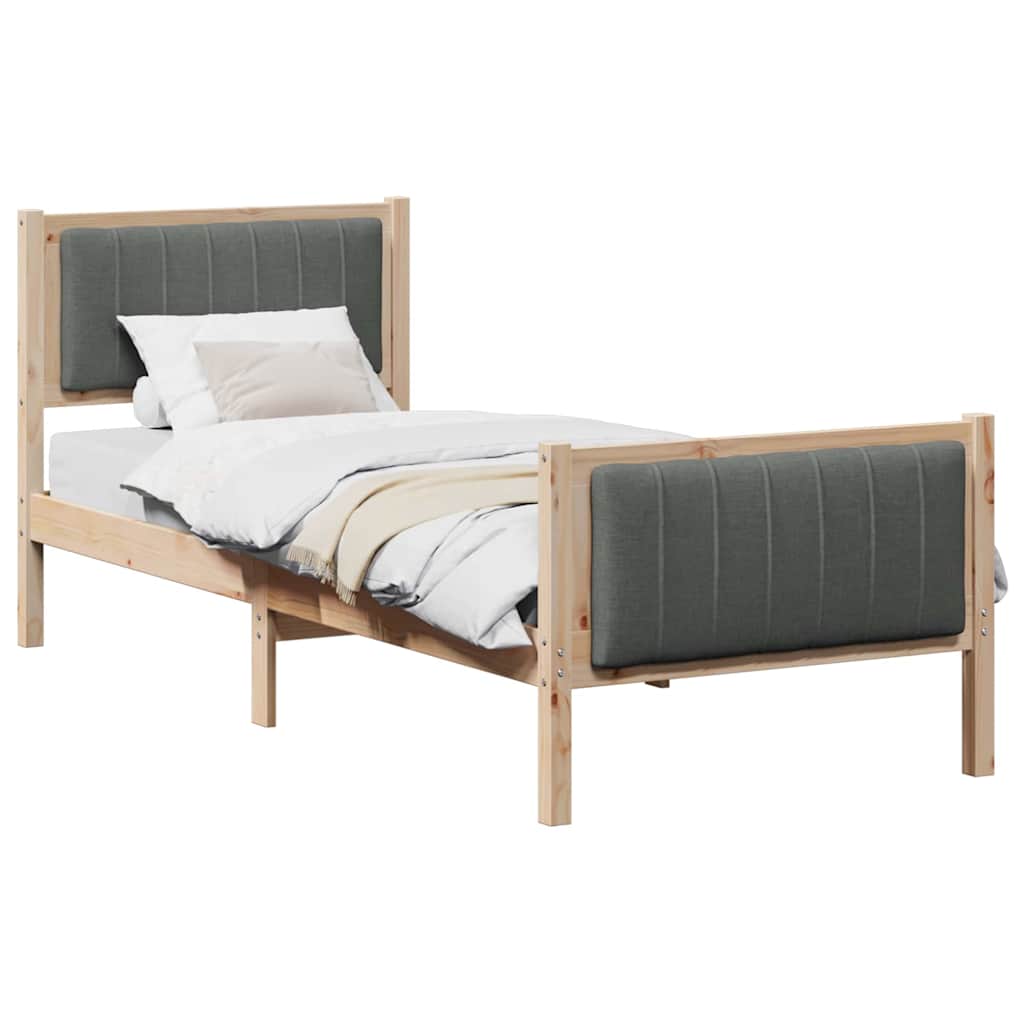 Struttura del Letto marrone e grigio scuro 80 x 200 cm | homemem39