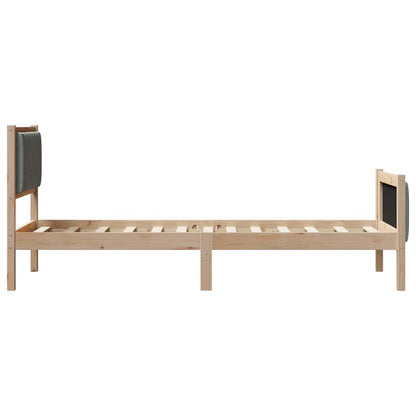 Struttura del Letto marrone e grigio scuro 80 x 200 cm | homemem39