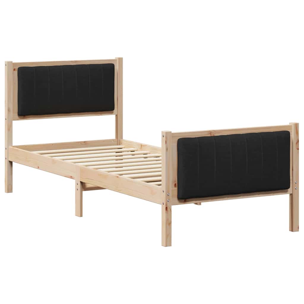 Struttura del Letto con testiera Marrone e nero 80 x 200 cm | homemem39