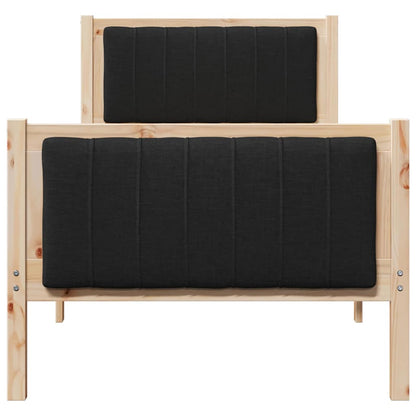 Struttura del Letto con testiera Marrone e nero 80 x 200 cm | homemem39