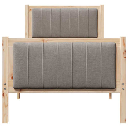 Struttura del Letto con testiera Marrone e taupe 80 x 200 cm | homemem39