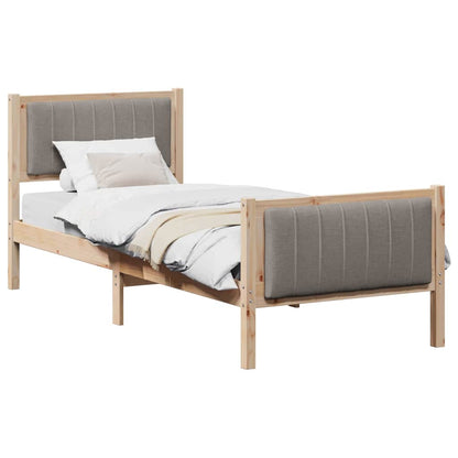 Struttura del Letto con testiera Marrone e taupe 80 x 200 cm | homemem39