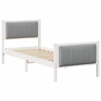 Struttura del Letto Bianco e grigio chiaro 80 x 200 cm | homemem39