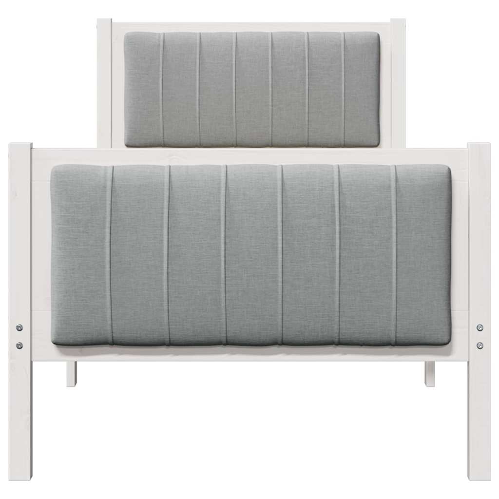 Struttura del Letto Bianco e grigio chiaro 80 x 200 cm | homemem39
