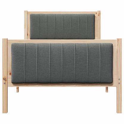 Struttura del Letto marrone e grigio scuro 90 x 190 cm | homemem39