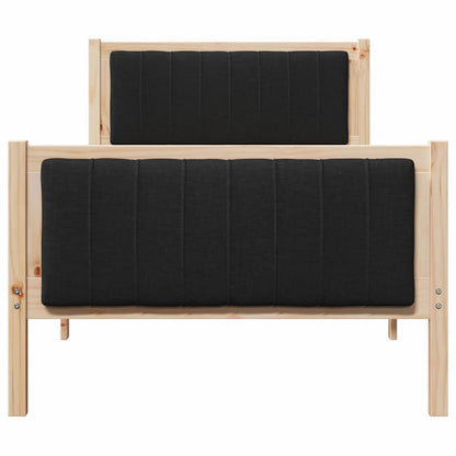 Struttura del Letto con testiera Marrone e nero 90 x 190 cm | homemem39