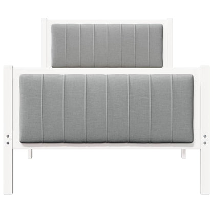 Struttura del Letto Bianco e grigio chiaro 90 x 190 cm | homemem39