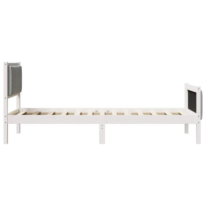 Struttura del Letto Bianco e grigio chiaro 90 x 190 cm | homemem39