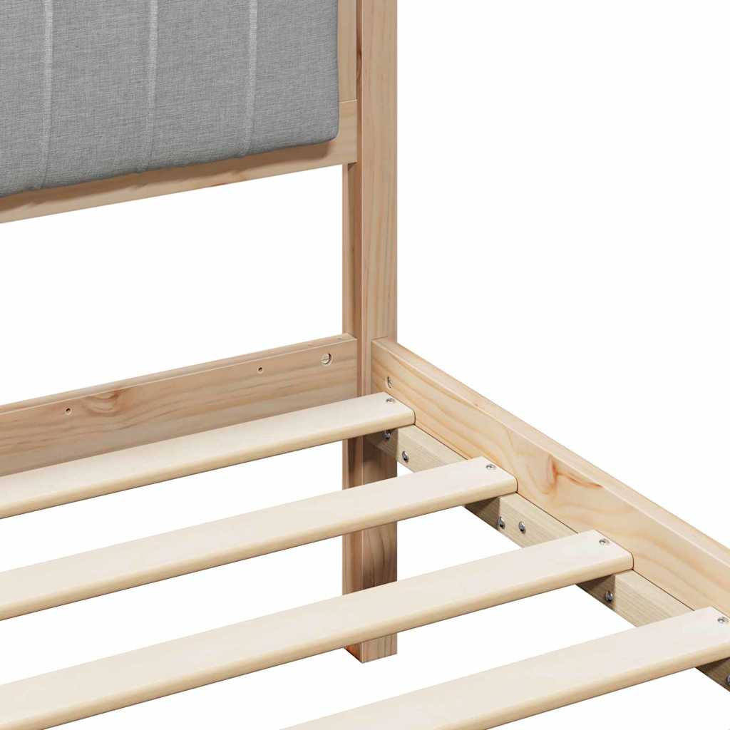 Struttura del Letto Marrone e grigio chiaro 75 x 190 cm | homemem39