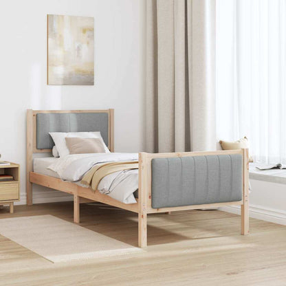 Struttura del Letto Marrone e grigio chiaro 75 x 190 cm | homemem39