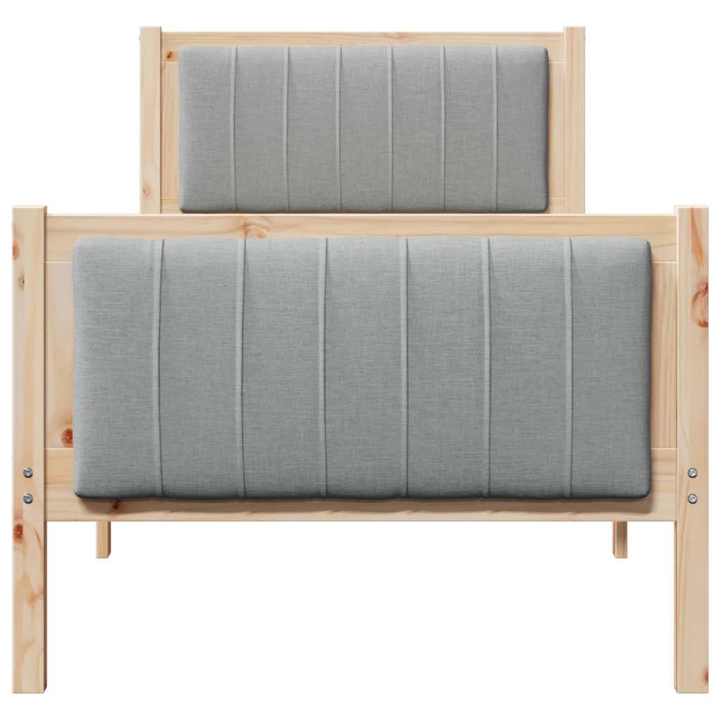 Struttura del Letto Marrone e grigio chiaro 75 x 190 cm | homemem39