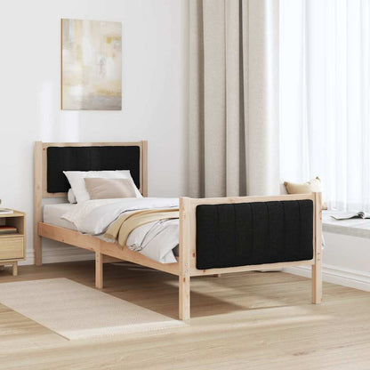 Struttura del Letto con testiera Marrone e nero 75 x 190 cm | homemem39