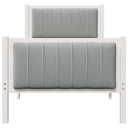 Struttura del Letto Bianco e grigio chiaro 75 x 190 cm | homemem39
