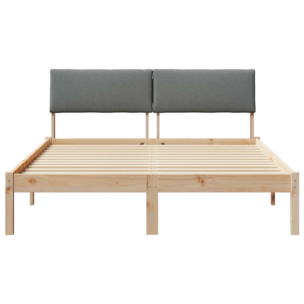Struttura del Letto marrone e grigio scuro 160 x 200 cm | homemem39