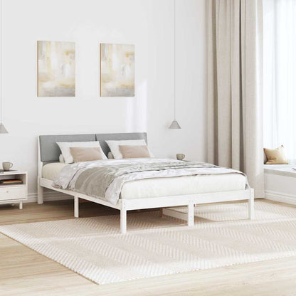 Struttura del Letto Bianco e grigio chiaro 160 x 200 cm | homemem39
