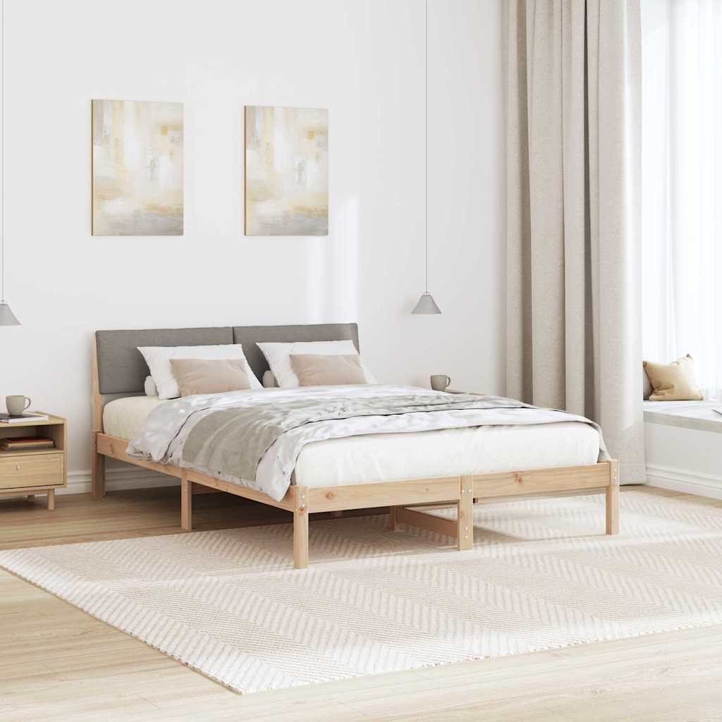 Struttura del Letto con testiera Marrone e taupe 150 x 200 cm | homemem39