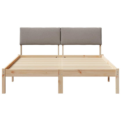 Struttura del Letto con testiera Marrone e taupe 150 x 200 cm | homemem39