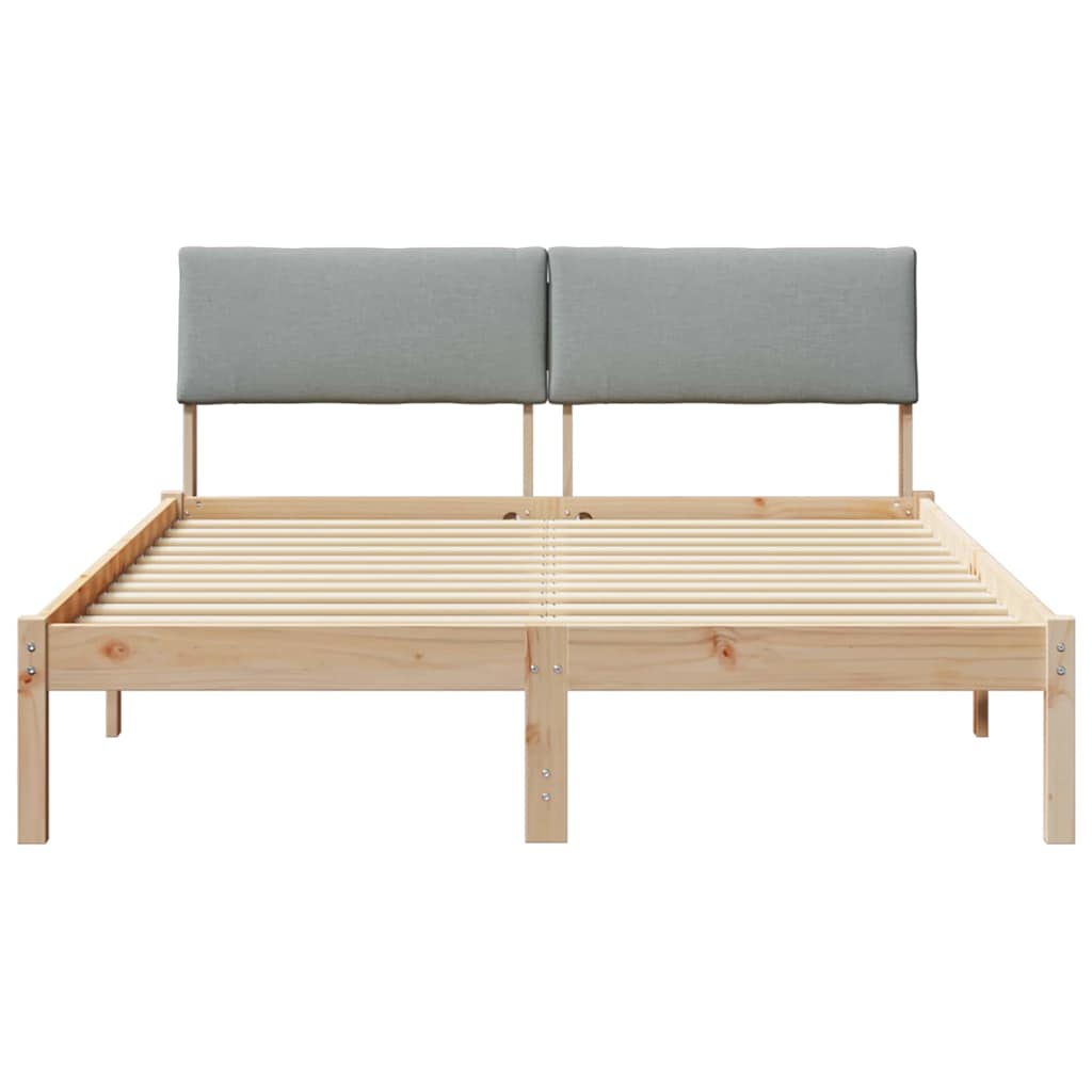 Struttura del Letto Marrone e grigio chiaro 140 x 200 cm | homemem39