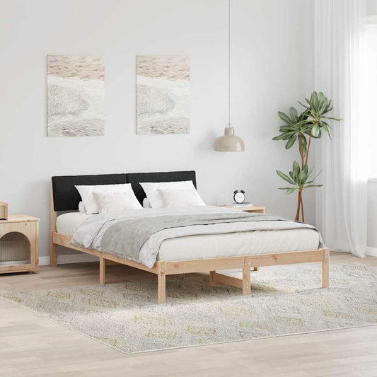 Struttura del Letto con testiera Marrone e nero 140 x 200 cm | homemem39