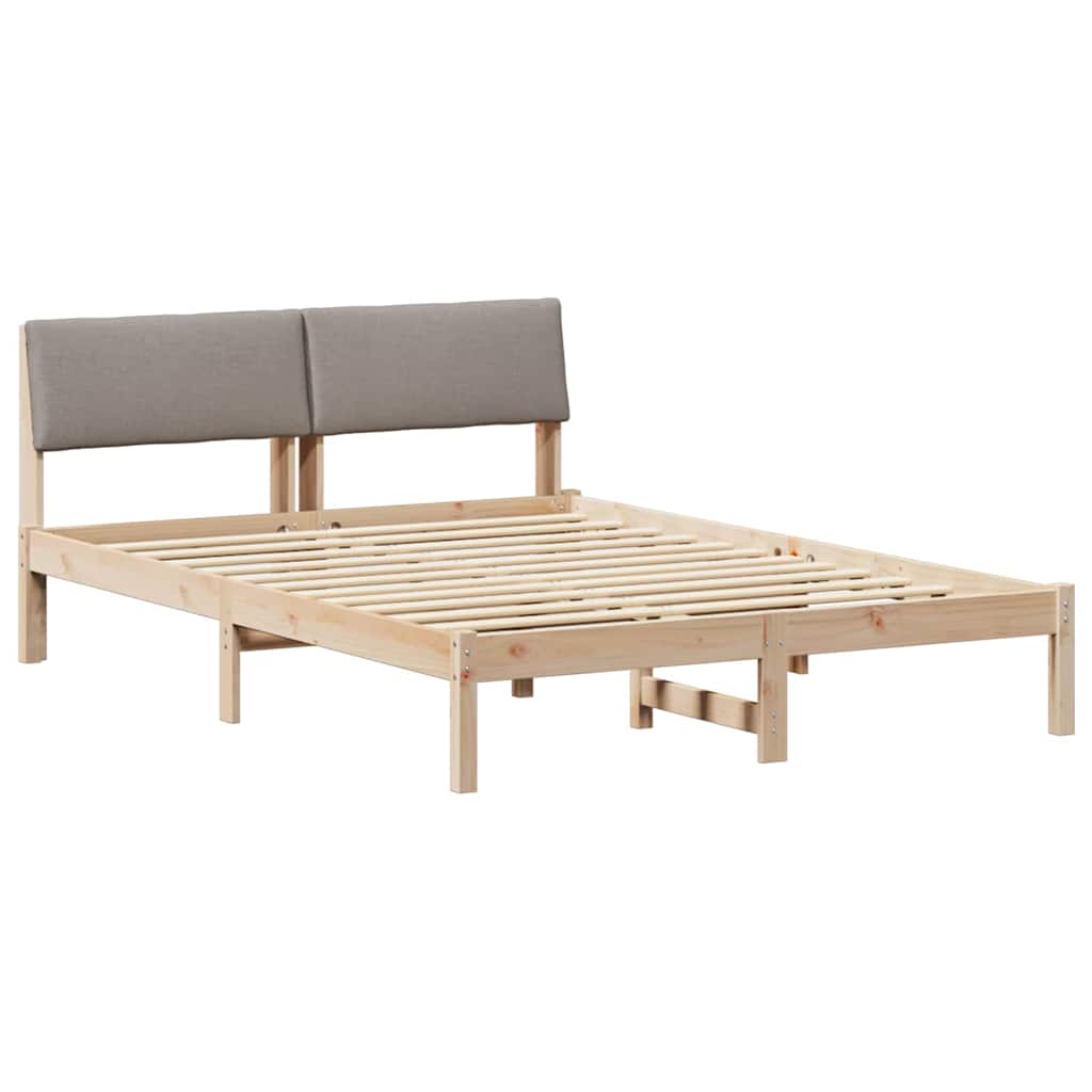 Struttura del Letto con testiera Marrone e taupe 140 x 200 cm | homemem39