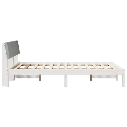 Struttura del Letto Bianco e grigio chiaro 140 x 200 cm | homemem39