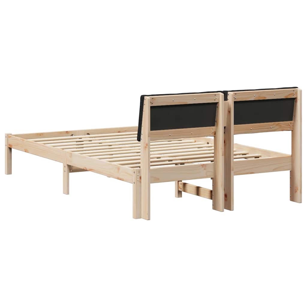 Struttura del Letto con testiera Marrone e nero 120 x 200 cm | homemem39