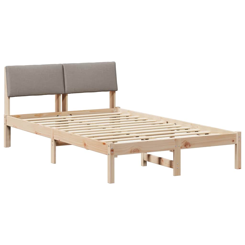 Struttura del Letto con testiera Marrone e taupe 120 x 200 cm | homemem39