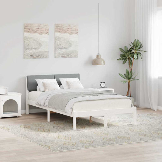 Struttura del Letto Bianco e grigio chiaro 120 x 200 cm | homemem39