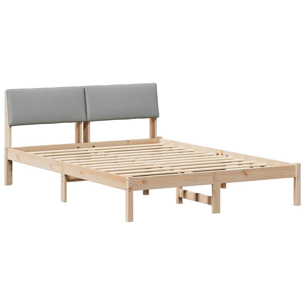 Struttura del Letto Marrone e grigio chiaro 140 x 190 cm | homemem39