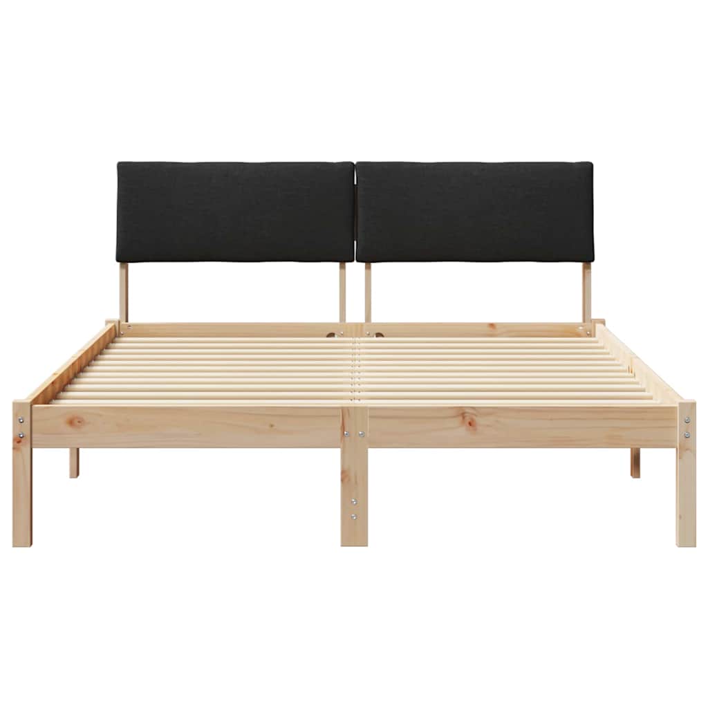 Struttura del Letto con testiera Marrone e nero 140 x 190 cm | homemem39
