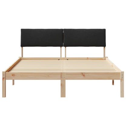 Struttura del Letto con testiera Marrone e nero 140 x 190 cm | homemem39