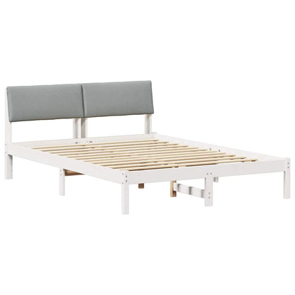 Struttura del Letto Bianco e grigio chiaro 140 x 190 cm | homemem39