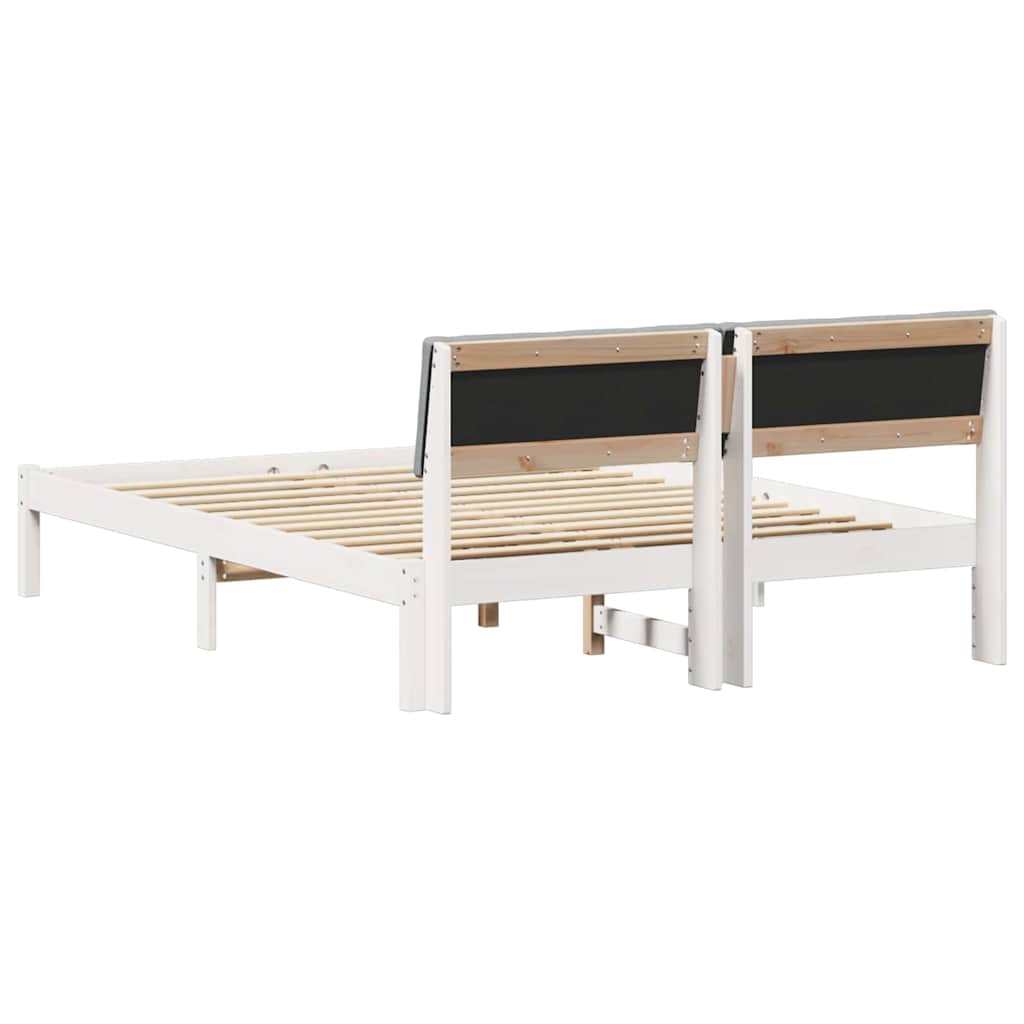 Struttura del Letto Bianco e grigio chiaro 140 x 190 cm | homemem39