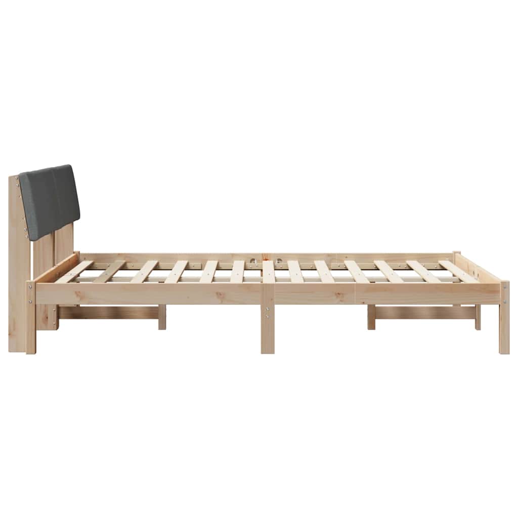 Struttura del Letto marrone e grigio scuro 135 x 190 cm | homemem39