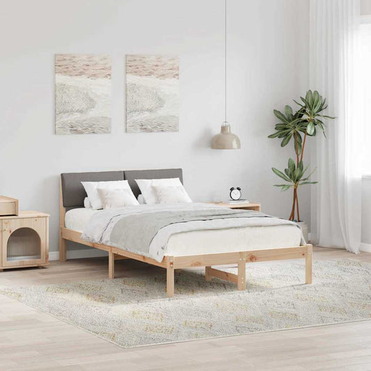Struttura del Letto con testiera Marrone e taupe 120 x 190 cm | homemem39