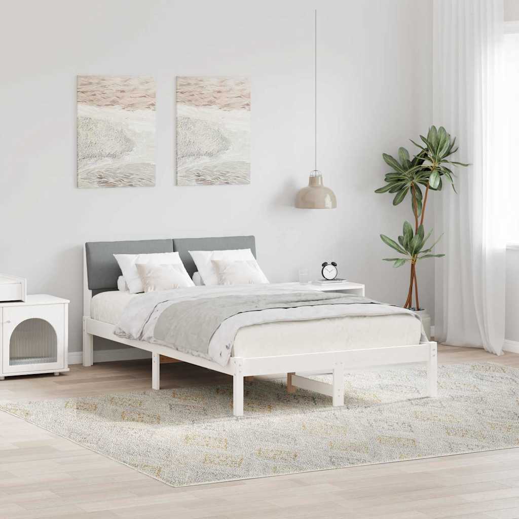 Struttura del Letto Bianco e grigio chiaro 120 x 190 cm | homemem39