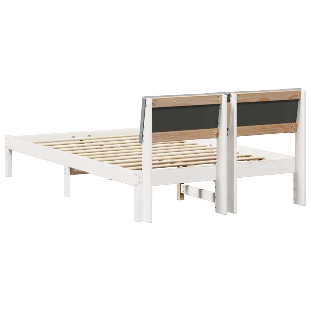 Struttura del Letto Bianco e grigio chiaro 120 x 190 cm | homemem39
