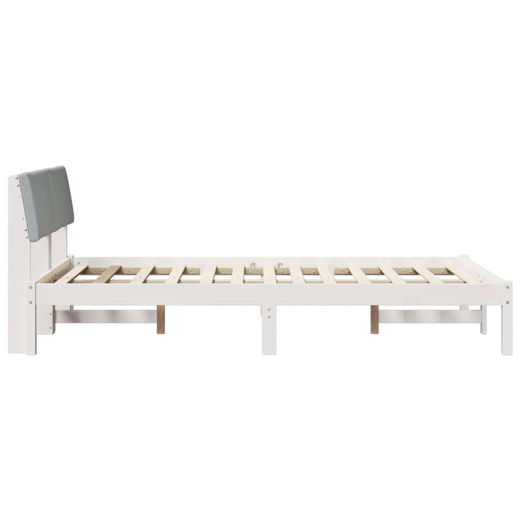 Struttura del Letto Bianco e grigio chiaro 120 x 190 cm | homemem39