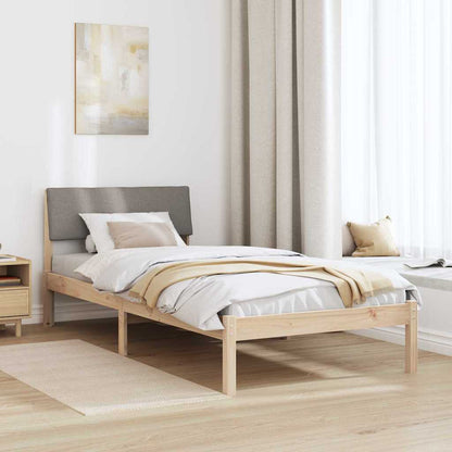Struttura del Letto con testiera Marrone e taupe 100 x 200 cm | homemem39