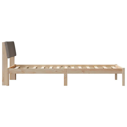 Struttura del Letto con testiera Marrone e taupe 100 x 200 cm | homemem39