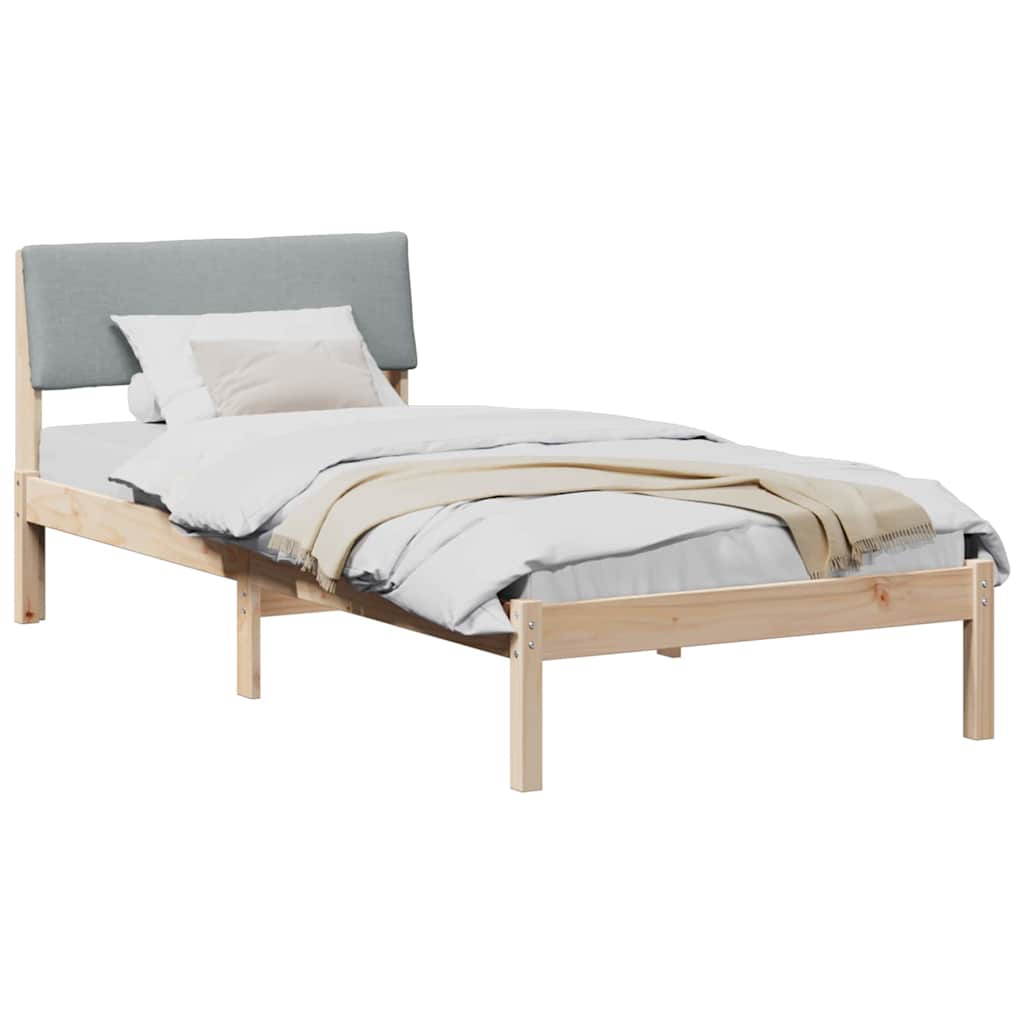 Struttura del Letto Marrone e grigio chiaro 90 x 200 cm | homemem39