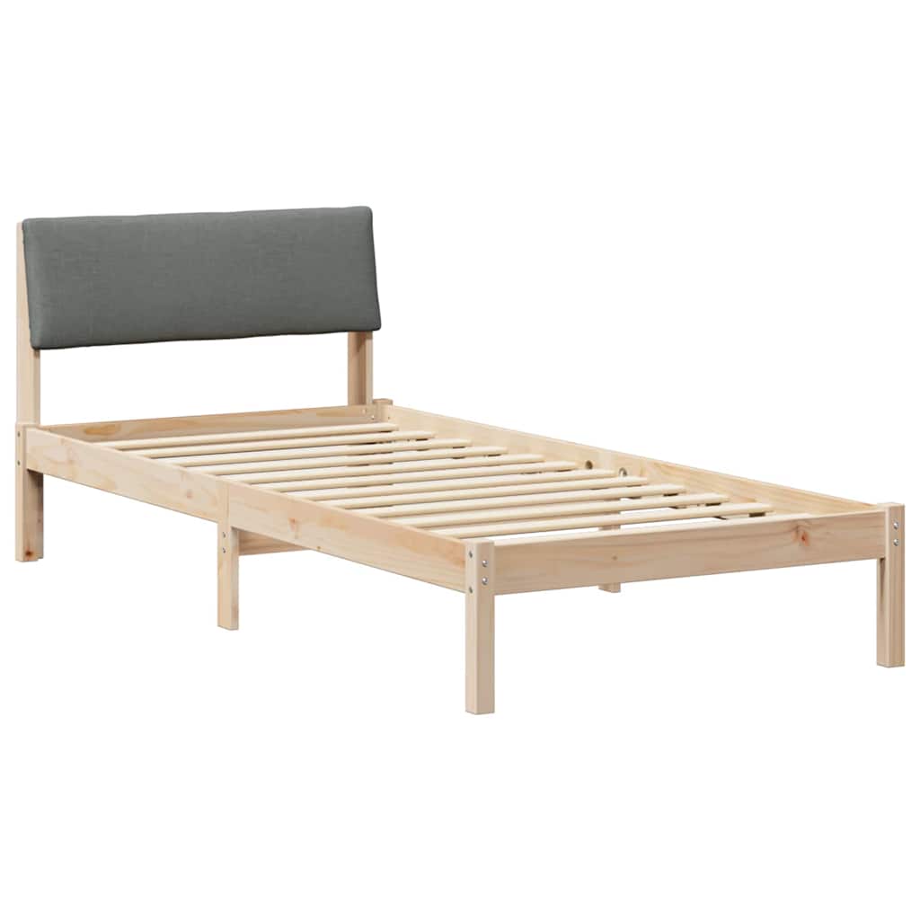 Struttura del Letto marrone e grigio scuro 90 x 200 cm | homemem39