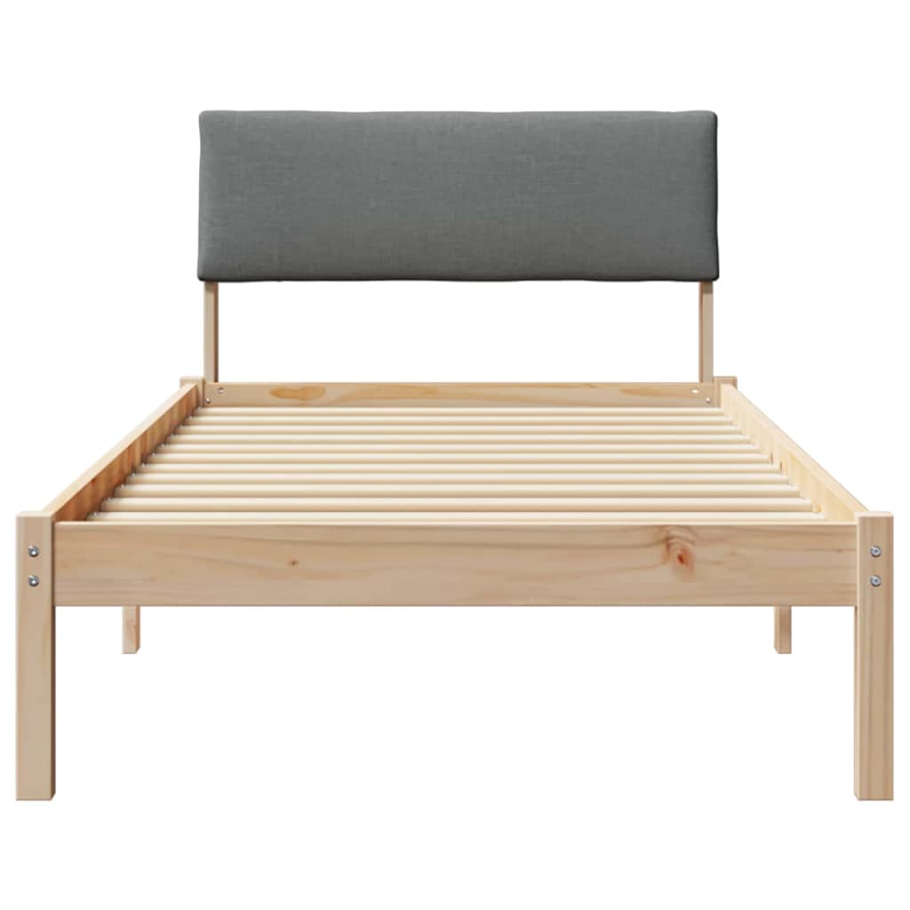 Struttura del Letto marrone e grigio scuro 90 x 200 cm | homemem39
